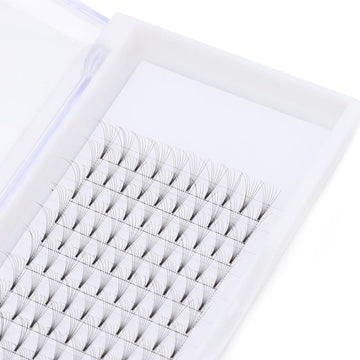 7D Short Stem Premade Fans Lashes Eyelash Extension Trays
